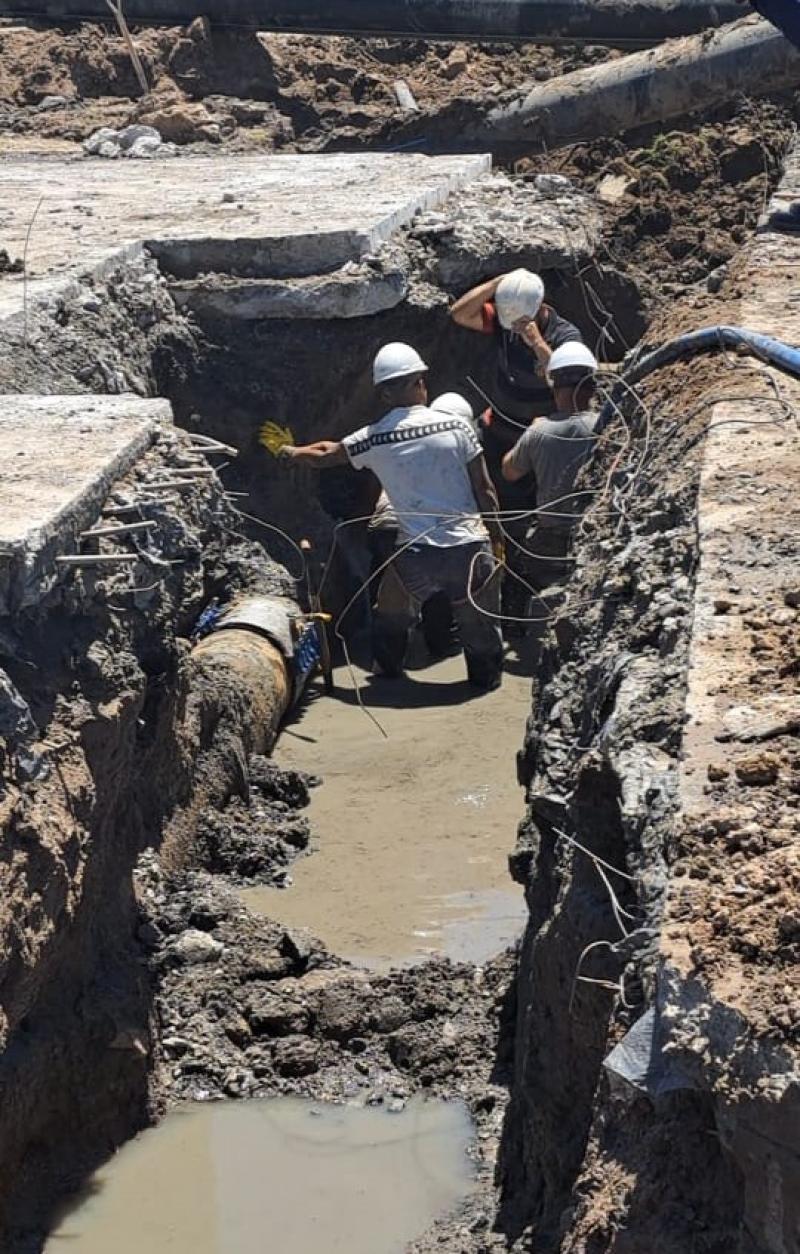 Punta Lara: continúan los trabajos de reparación sobre el acueducto