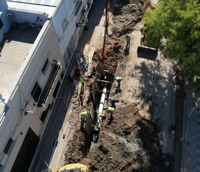 Punta Alta: etapa final para el recambio de un colector cloacal