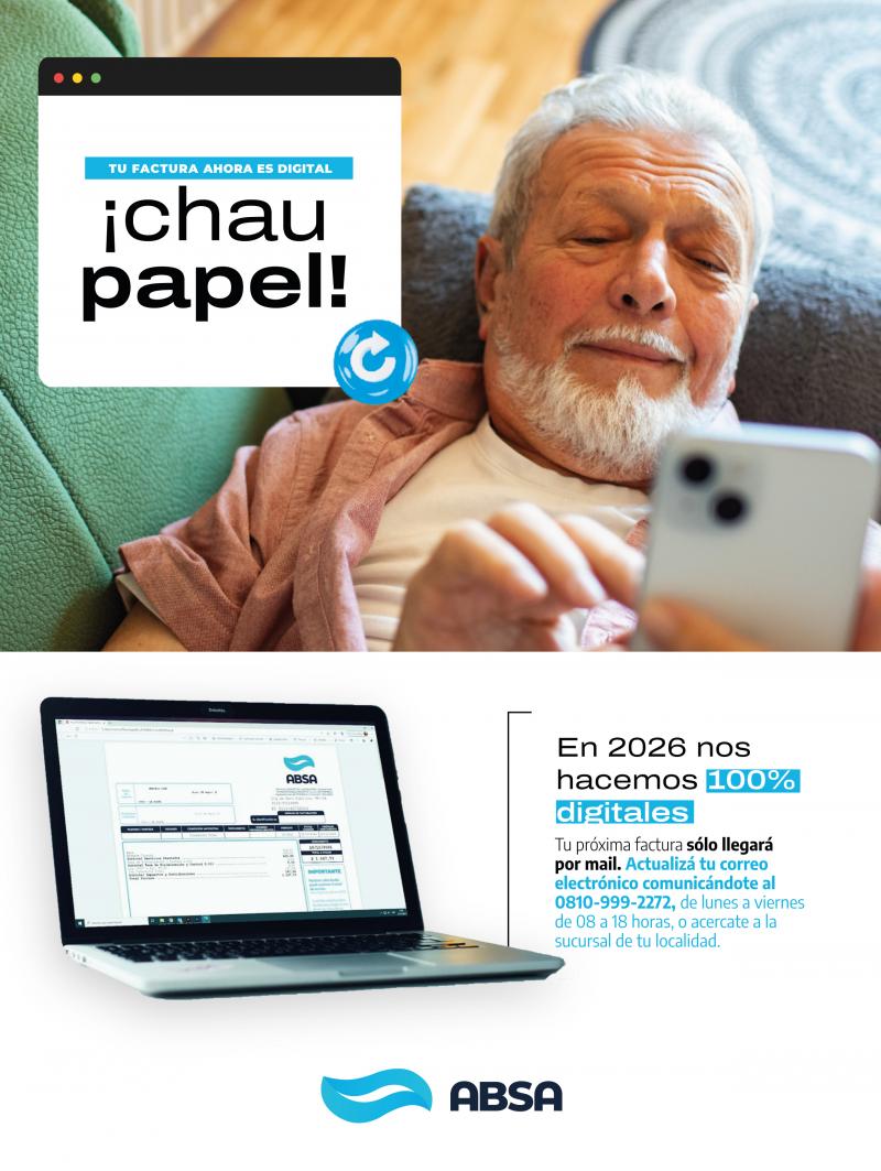 Facturación digital: ABSA envía su última factura en papel