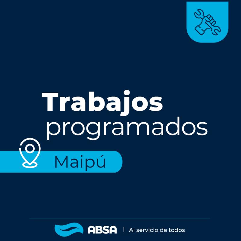 Maipú: trabajos programados sobre la red de agua