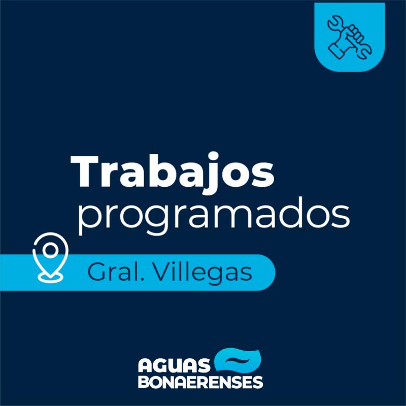 General Villegas: trabajos programados sobre la red de agua 